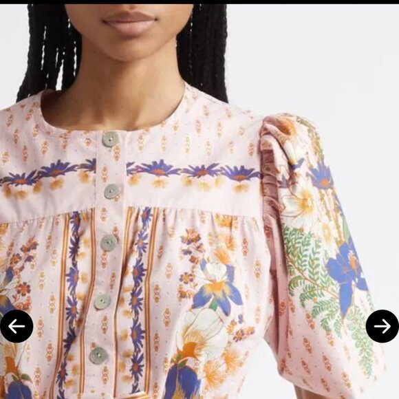 NWOT FARM RIO Dream Garden Pink Mini Dress Size Large - Picture 3 of 10